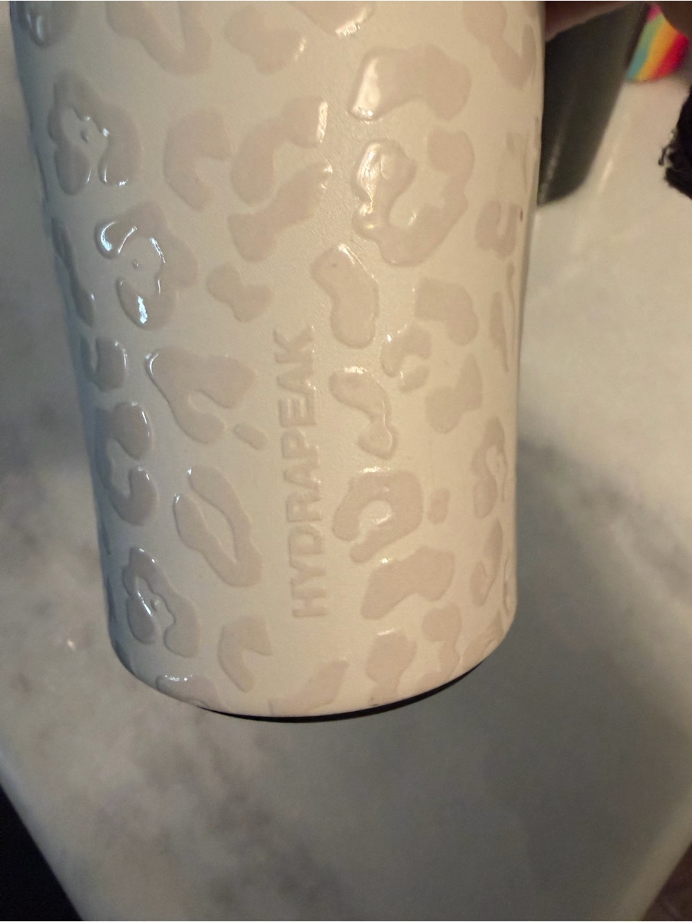 HydraPeak Cream Leopard-Pattern Insulated Tumbler